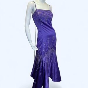 Lenovia Purple Beaded Mermaid Prom Dress, formalwear, pagent dress, plus size